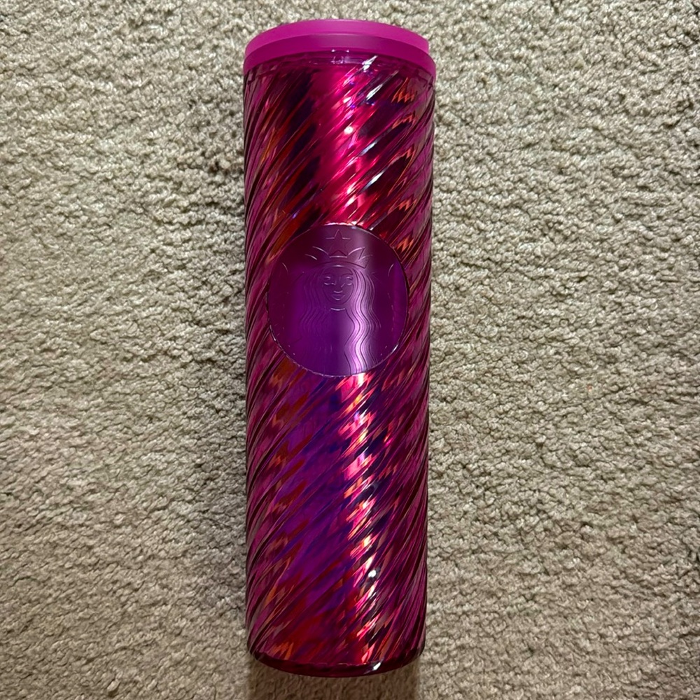 Starbucks 16 ounce purple/pink iridescent cup